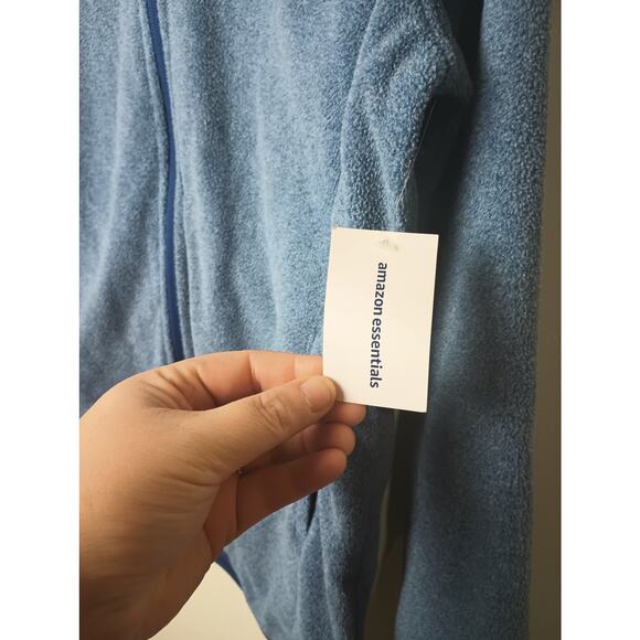 Youth 14/16 Blue Fleece Full Zip Sweatshirt Cozy Gift Amazon Essentials NWT - Picture 2 of 6